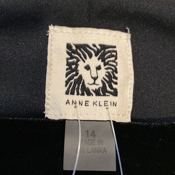 ANNE KLEIN Womens black velvet party dress size 14 - Picture 4 of 9